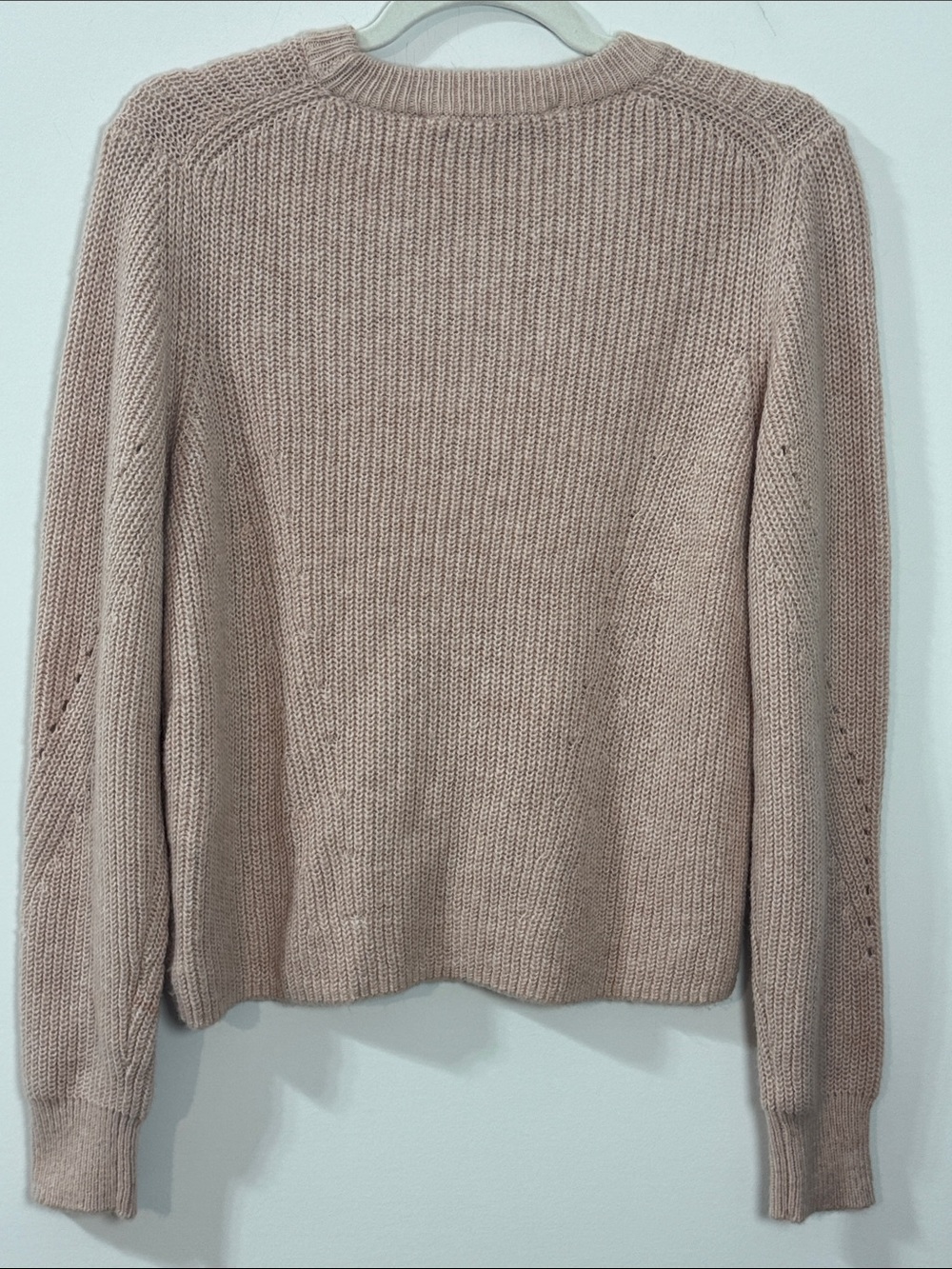 DKNY Classic Crewneck Cropped Women's Sweater - Blush Pink - Size S - Picture 8 of 11